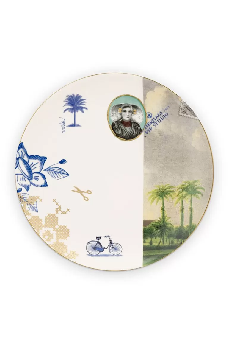 Outlet Heritage Breakfast Plate Palm White 20 Cm Breakfast Plates