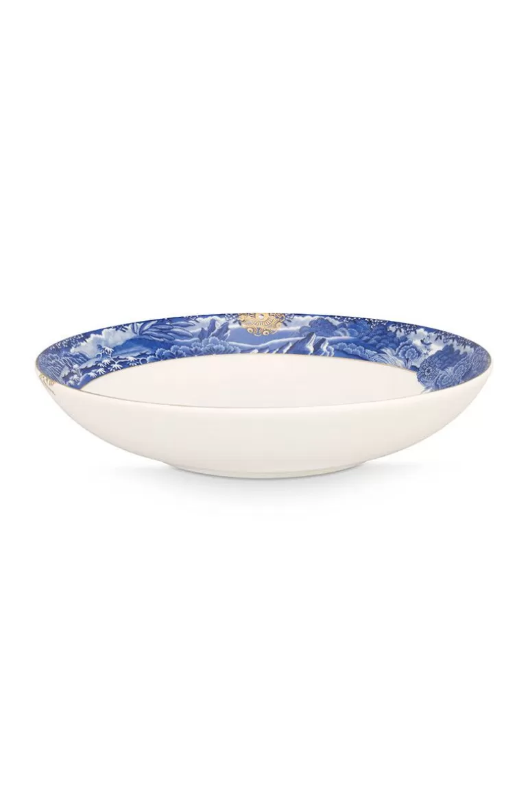 Shop Heritage Deep Plate Border Blue 25.5 Cm Deep Plates