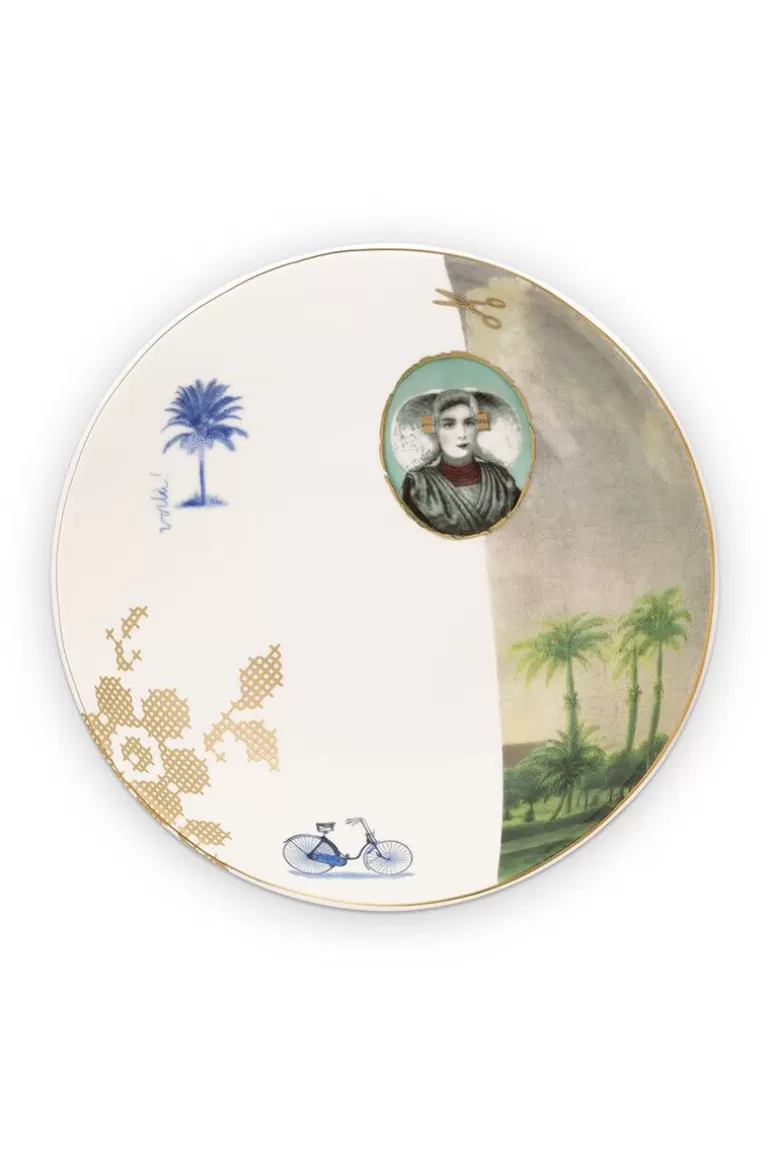Clearance Heritage Deep Plate Palm White 18 Cm Deep Plates