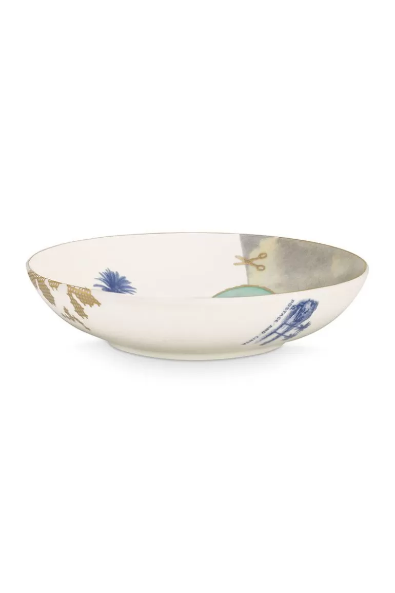 Clearance Heritage Deep Plate Palm White 18 Cm Deep Plates