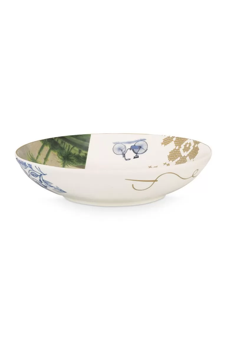 Clearance Heritage Deep Plate Palm White 18 Cm Deep Plates