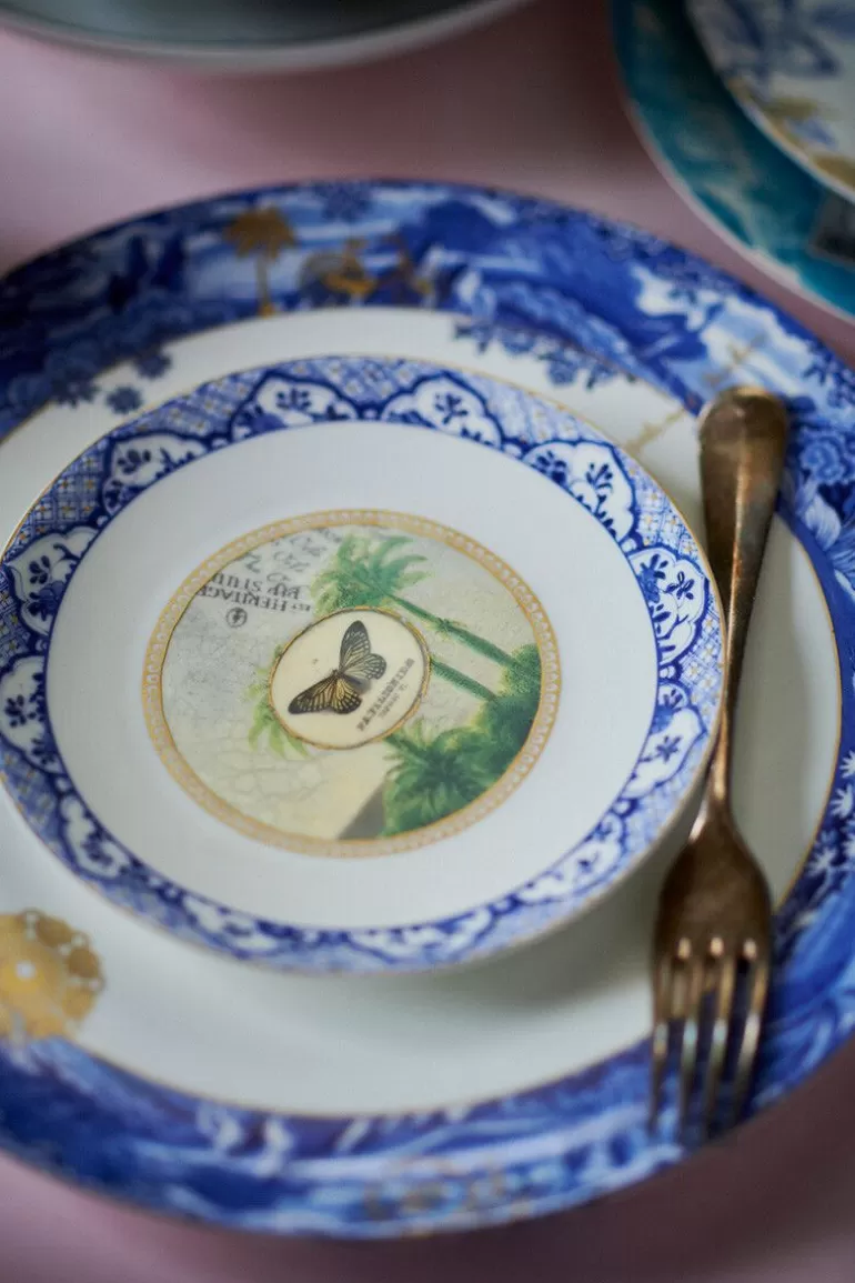 Sale Heritage Pastry Plate Butterfly Blue 15 Cm Cake Plates