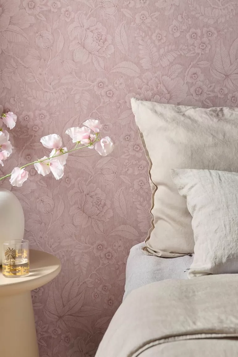 Hot Casa Dei Fiori Non-Woven Wallpaper Light Mauve Non-Woven Wallpaper