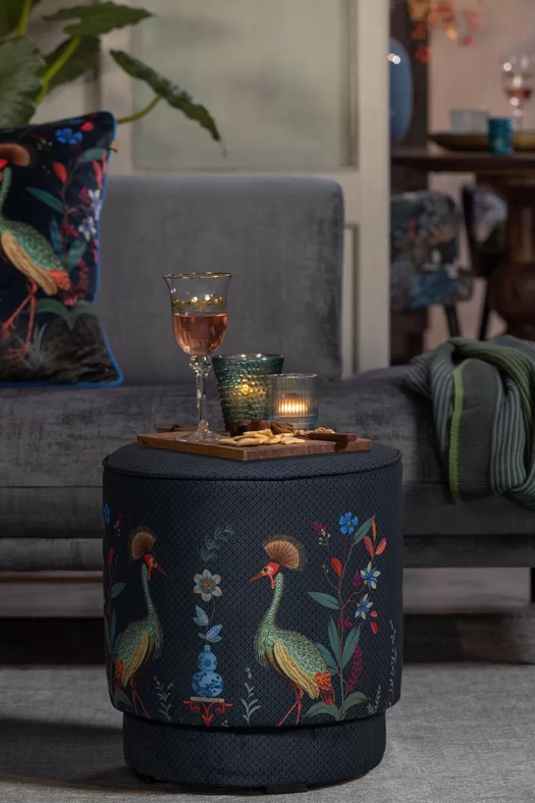 Cheap Stool High Flirting Birds Blue Stools