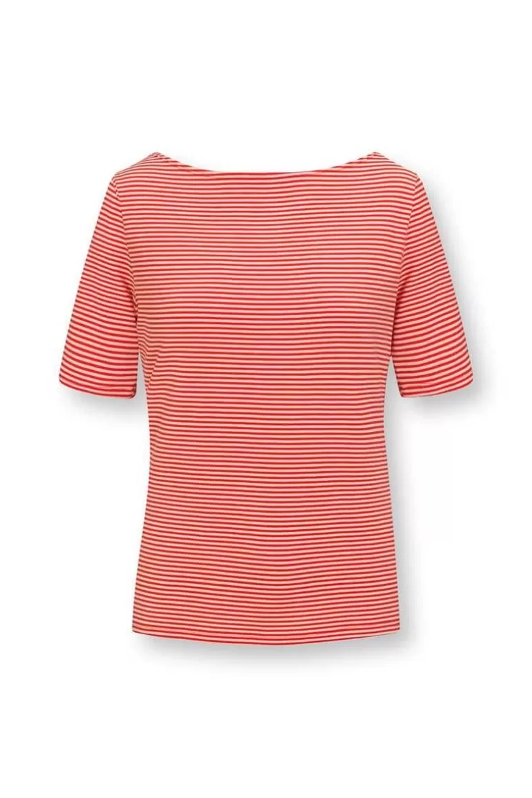 Sale Top Short Sleeve Little Sumo Stripe Coral T-Shirts