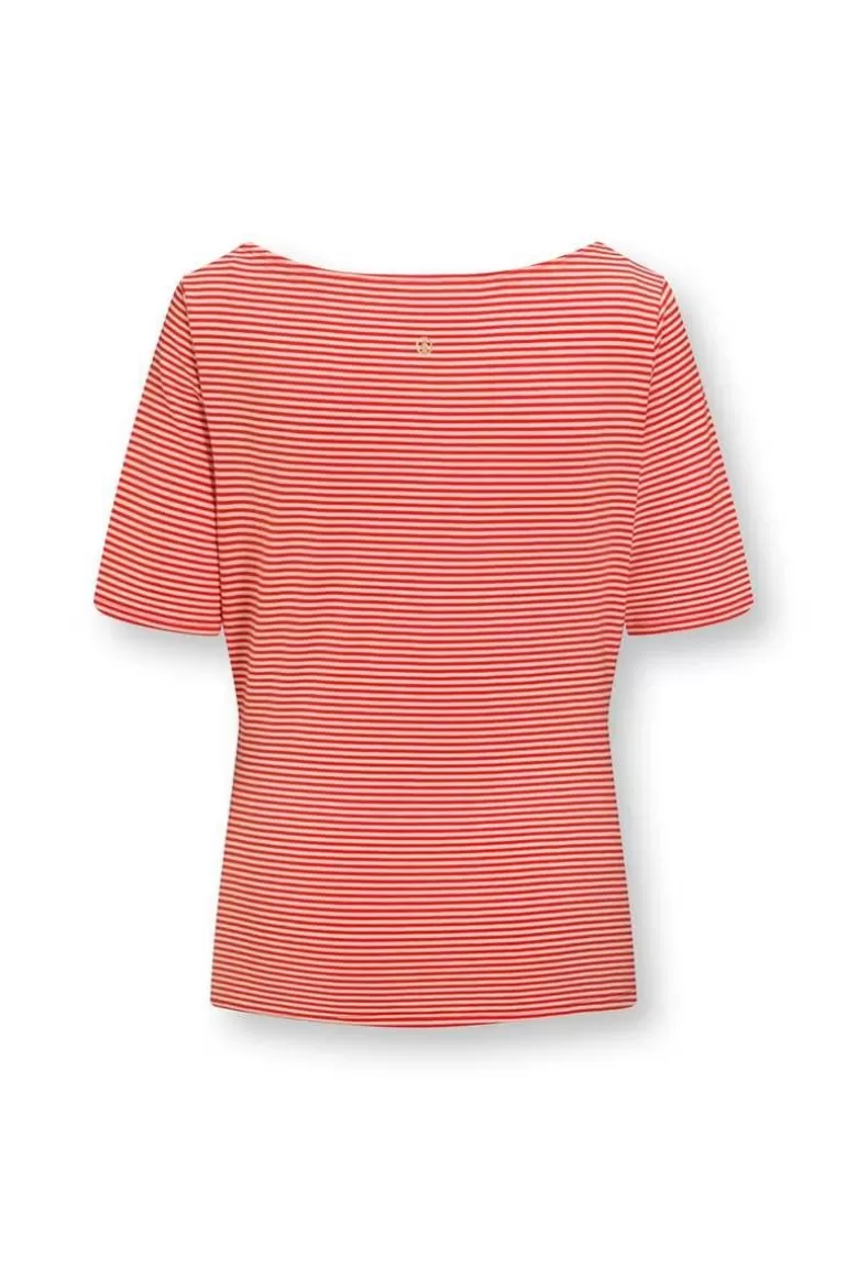 Sale Top Short Sleeve Little Sumo Stripe Coral T-Shirts